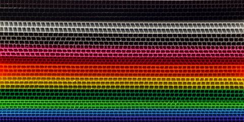 multicolored corrugated plastic sheets