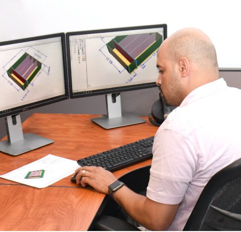 man working at desk