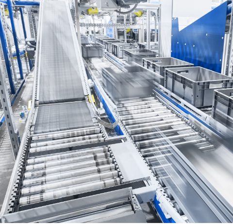 conveyor belt in factory