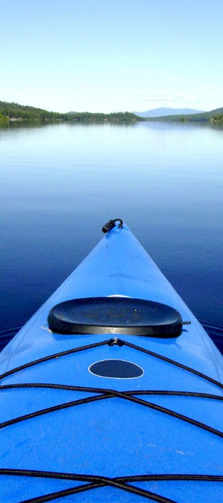 kayak sitting in lake