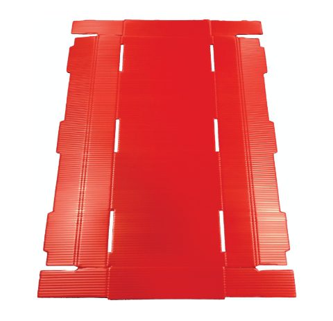 flat red plastic sheet