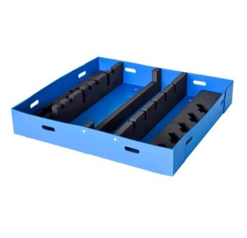 protective packaging tray with dunnage