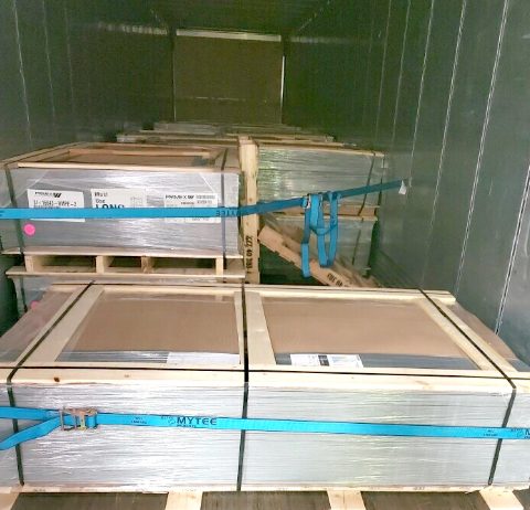 packaged items in Primex semi trailer