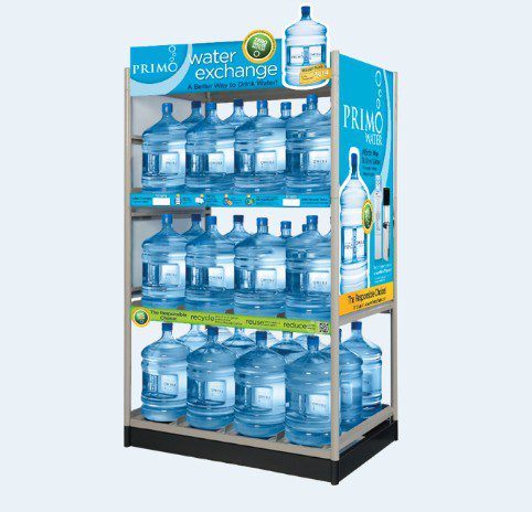 isolated water jug display stand